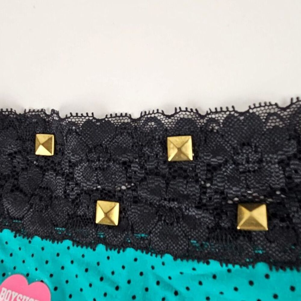 Victoria’s Secret M Boyshort Panty VS Pink Cheekster Medium Panties Teal Black - Picture 2 of 5